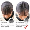 thumbnail image 2 of 3D Air Bangs Hair Topper Extension Invisible Seamless Thin Neat Air Bangs # Black, 2 of 7