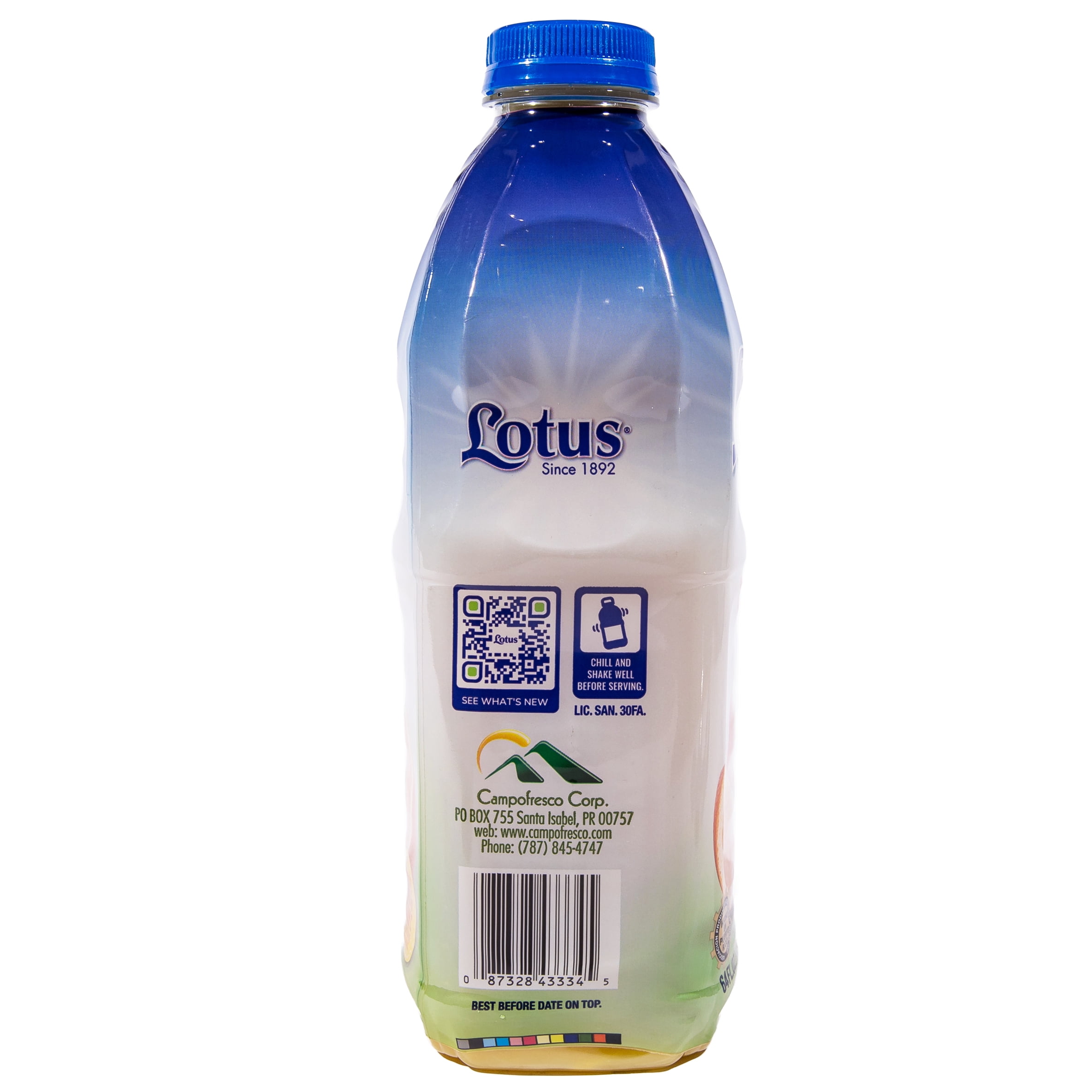 Lotus Orange Juice 100% Vitamin C From Concentrate Plastic Bottle 64 fl oz