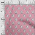 thumbnail image 1 of oneOone Cotton Poplin Pink Fabric Leaves & Floral Block Quilting Supplies Print Sewing Fabric By The Yard 56 Inch Wide, 1 of 4