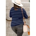 thumbnail image 3 of a.Jesdani Stripe-Contrast Pullover: Versatile & Stylish, 3 of 8