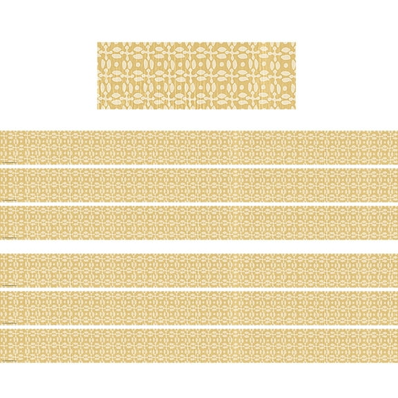 Teacher Created Resources Classroom Cottage Buttercup Straight Border Trim, 35 Feet Per Pack, 6 Packs