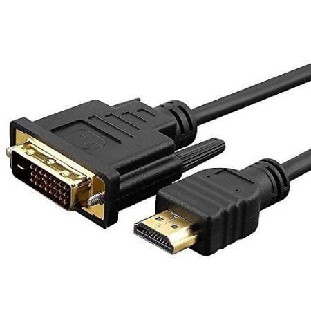 Premium 15Ft. HDMI Male to DVI-D 24+1 Male Gold Adapter Cable HDTV Cord Raspberry Pi, Roku, Xbox One, Laptop, Graphics