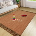 thumbnail image 3 of SUNDEREY 4'x6' Washable Area Rug,4x6ft Bohemian Bedroom Rug Hand-Woven Cotton Living Room Rug,Stain Resistant Boho Rug Low-Pile Throw Rug for ‎Dining Room Office,Red, 3 of 7