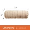 thumbnail image 5 of Cheer Collection Faux Fur Bolster Pillow, Sand, 5 of 5