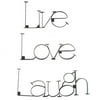 Metal Word Set - Live, Laugh and Love