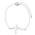 thumbnail image 2 of Heartbeat Design ra Brazalete de Cadena Ajustable - Cadena de plata Cristal azul, 2 of 9