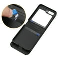 thumbnail image 6 of Magnetic Clasp Case for Samsung Galaxy Z Flip 5 Cover,Luxury PU Leather Shockproof Folding Kickstand Card Holder Pocket Wallet Crossbody Strap Handbag Phone Case for Samsung Galaxy Z Flip 5,Black, 6 of 8