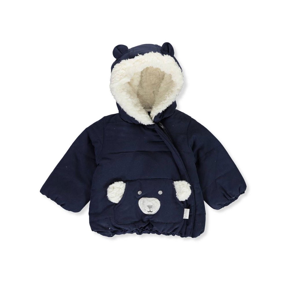 Quiltex Quiltex Baby Boys' Sherpa Bear Insulated Jacket dark blue