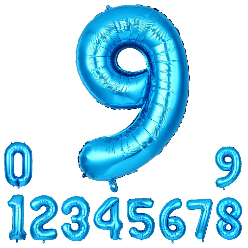 GymChoice 40 Inch Blue Number Balloons,Large Digital Balloon,Giant