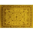 thumbnail image 1 of Ahgly Company Machine Washable Indoor Rectangle Oriental Yellow Traditional Area Rugs, 8' x 12', 1 of 4