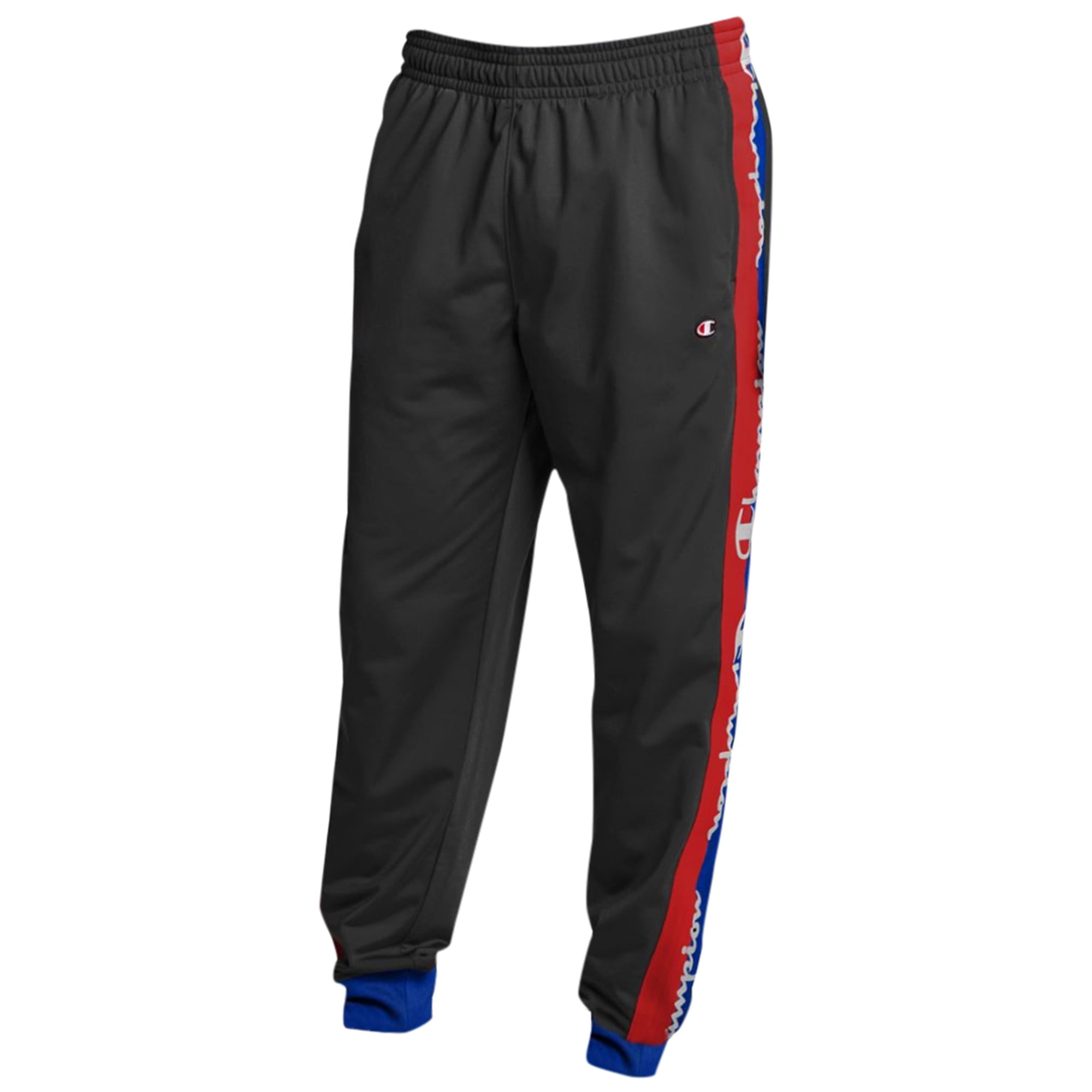 Champion Men's Track Pant Heritage Taping on (Small, Midnight Vista Blue) -