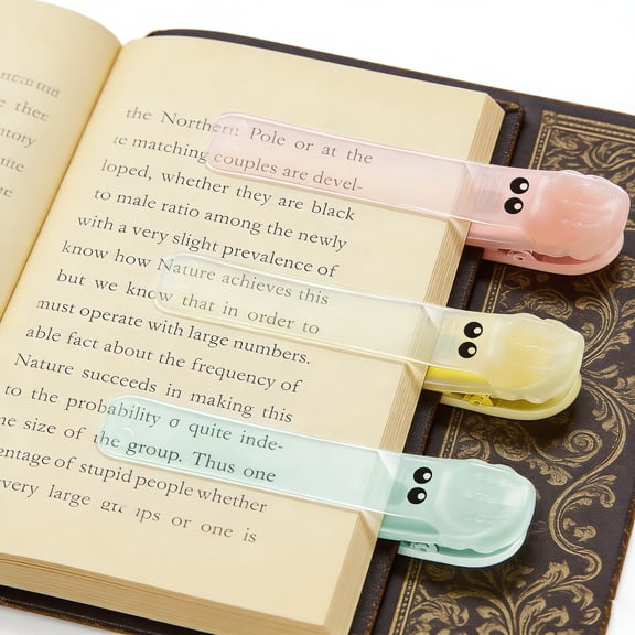 3Pcs Automatic Bookmark, Book Markers for Reading, Cute Book Markers for Women, Reading Accessories Gifts, Color 1