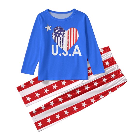GPOECD Family Matching Outfits Parent Child Casual Sets Short Sleeve T Shirts Comfy Daily Wear For All Seasons With Sandals And Flip Flops Blue,8-9 Years
