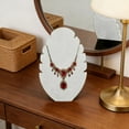 thumbnail image 3 of Jewelry Easel Display Stand 7.8x11 Inch, Velvet Necklace Bust Easel Chain Holder Organizer Jewelry Pendant Holder for Home or Store Showcase(1pcs, White), 3 of 6