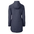 thumbnail image 3 of Women's Cutter & Buck Heather Navy Memphis Redbirds Rainier Primaloft Eco Insulated Hooded Long Coat, 3 of 3
