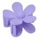 thumbnail image 4 of Pinza de plástico con doble cierre de diente, mate, con forma de flor, antideslizante, para el pelo, color morado claro, 4 of 14
