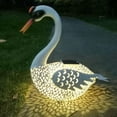thumbnail image 4 of Lámpara de jardín perfecl con forma de animal Cisne 3D energía solar, 4 of 8