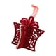 thumbnail image 2 of Colgante de terciopelo de terciopelo rojo vino - Adorno del árbol de Navidad | Decoración navideña ligera con cuerda colgante | Lazo festivo de terciopelo rojo | 20,5 x 10,5 x 2 cm | 1 pieza, 2 of 6