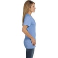 thumbnail image 4 of Hanes Womens Nano-T V-Neck T-Shirt, S, Light Blue, 4 of 5
