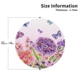thumbnail image 2 of Fuzoiu Flowers And Colorful Butterflies Print Leather Coasters Set,Drink Coasters Set of 4,for Tabletop Protection, Durable PVC Coasters,Home Décor and Housewarming Gift-Round Shape, 2 of 6