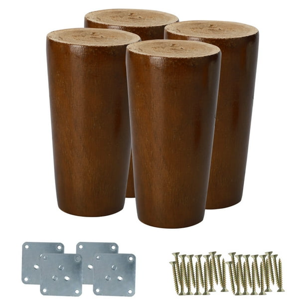 Round Solid Wood Furniture Leg Chair Table Cabinet Feet Lifter Riser