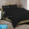 thumbnail image 2 of Utopia Bedding Duvet Cover Queen Black 1 Duvet Cover with 2 Pillow Shams 90 X 90 Inches, 2 of 6