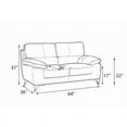 thumbnail image 6 of Titan Furnishings Modern Faux Leather Upholstered Sofa & Loveseat in Light Gray, 6 of 6
