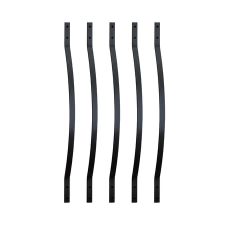 Deckorators Black Arc Aluminum Balusters, 5-Pack