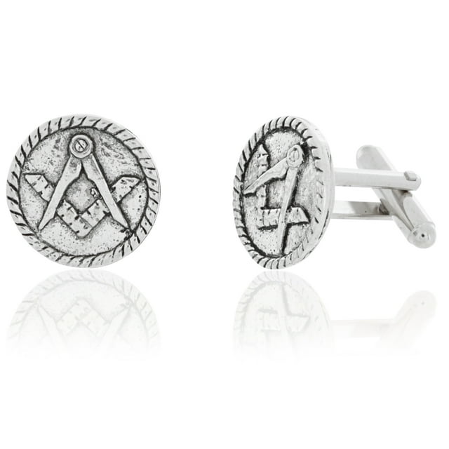 Pewter masonic mason square and compass cufflinks walmart