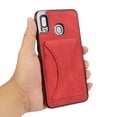 thumbnail image 4 of TOP SHE Case for Samsung Galaxy A30, Galaxy A30 Phone Case (6.4 Inch) - Synthetic Leather Protective Case with Card Slot / Kickstand, Slim Fit Lightweight Simple Fashion Cover (Red), 4 of 6