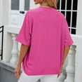 thumbnail image 4 of SELONE Womens Summer Cardigans Lightweight Half Sleeve Outer Layer Shirts Soft Open Front Petite Solid Casual Cover Up Hot Pink L, 4 of 4