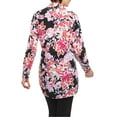 thumbnail image 5 of Foxcroft Women’s Jade Blooming Floral Tunic Shirts, Red Flower, 10AV/MD/RG, 5 of 5
