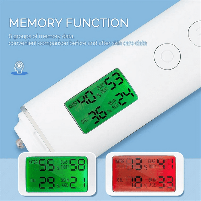Testeur d'Humidité de la Peau, Testeur Intelligent d'Eau et d'Huile, Affichage LCD, Détecteur d'Agent Fluorescent