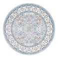 thumbnail image 2 of Unique Loom Charlotte Collection Area Rug - Carmel (6' 1" Round Aqua Blue/Terracotta), 2 of 6