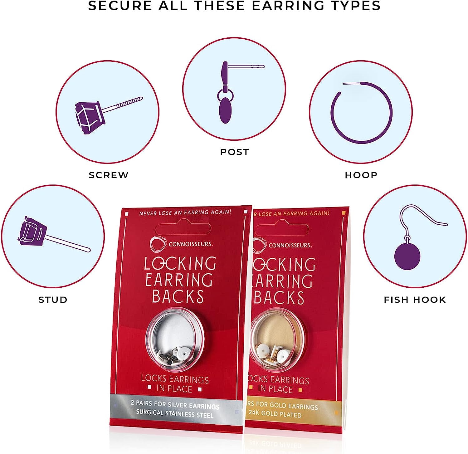 Connoisseurs Locking Earring Backs™ - Peapod Jewelry