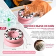 thumbnail image 4 of Comedero lento para gatos, cuencos elevados para comida para perros y gatos con soporte, comedero giratorio con forma de rompecabezas para gatos, cuencos antideslizantes para comida lenta (r, 4 of 5