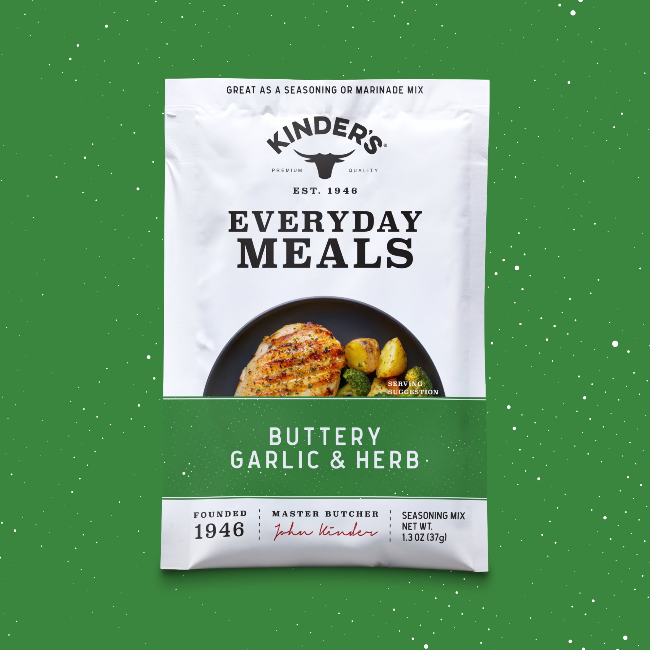 Kinder's Buttery Garlic & Herb Dry Seasoning, 1.3 oz Packet