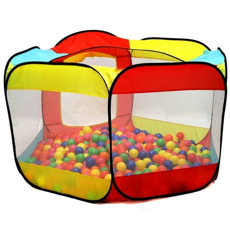 Kiddey Ball Pit Play Tent for Kids - 6-sided Playhouse for Children - Fill with Plastic Balls (Balls Sold Separately) or Use As