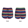 thumbnail image 3 of Balery Mexican Blanket stripes Pattern Women's Running Shorts with Liner 2 Pockets Elastic Workout Athletic Gym Yoga Shorts-Large, 3 of 7