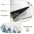 thumbnail image 6 of 5'x7' Area Rugs for Living Room Bedroom, Blue Christmas Poinsettia Washable Rug Carpet Runner Indoor Outdoor, Xmas Botanical Balls Snowflake Non Slip Floor Mats Area Rug for Kitchen, Nursery, 6 of 8