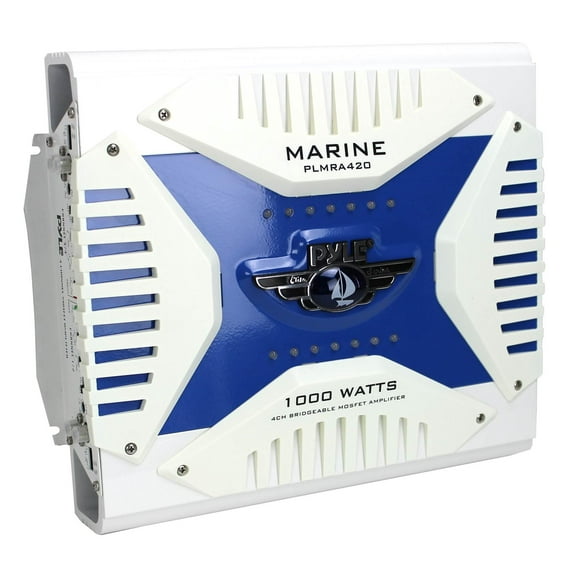 Pyle PLMRA420 Waterproof 1000 W 4 Channel Marine Power Audio Mosfet Amplifier