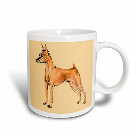 3dRose Red Miniature Pinscher, Ceramic Mug, 11-ounce