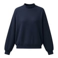 thumbnail image 4 of Women Pullover Sweater Waffle Knit Crewneck Long Sleeve Casual Solid Fall Top, 4 of 7