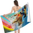 thumbnail image 2 of PHYHOO Water-Skiing Dog , Sand Free Microfiber , Quick Dry Absorbent Bath Towels for Swimming Pool, Camping, Picnic, Yoga Gym Sports 30x60in, 2 of 8