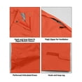 thumbnail image 3 of Little Donkey Andy Women's High Performance Waterproof Rain Pants Lightweight Breathable Golf Hiking Pants Orange L, 3 of 6