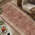 thumbnail image 4 of SIXHOME 2'x6' Runner Rug Machine Washable Runner Carpet Vintage Traditional Rug Runner for Bedroom Kitchen Entryway Indoor Soft Non Slip Runner Retro Home Decor Brick Red, 4 of 6