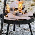 thumbnail image 3 of Musbetu Ceramic Human Skull Campfire Log Reusable Fireproof Campfire Pit Skull Gas Log for Bonfire Fireplace Halloween Decor, 3 of 7