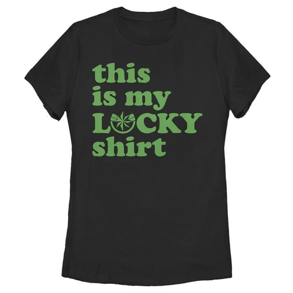 Women's Marvel Captain Marvel St. Patrick's Day This Is My lucky Shirt  Graphic Tee Black Small