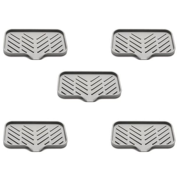 4X Bandeja Silicona para Jabón Cocina, Bandeja para , Rejilla para Esponja Drenaje, Bandeja para Almacenamiento , para Fregadora Dispensadora Jabón Esponja