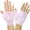 Floral Lace - Baby Pink, variant on ToBeInStyle Women's Floral Lace Fingerless Gloves - One Size - White